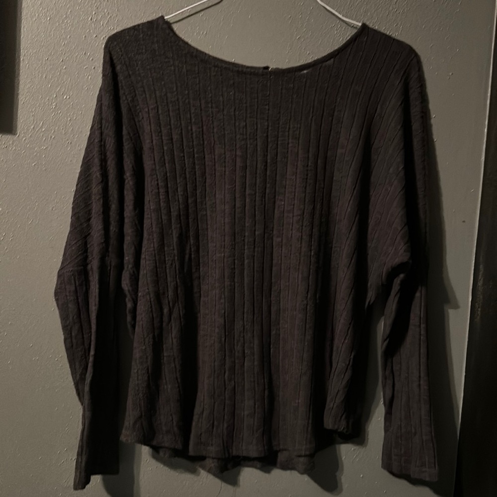 Dark grey sweater with zipper back